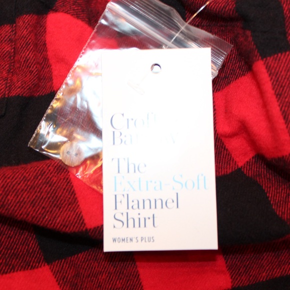 Croft & Barrow Buffalo plaid flannel shirt (women’s 1X) (NWT) - Picture 8 of 10
